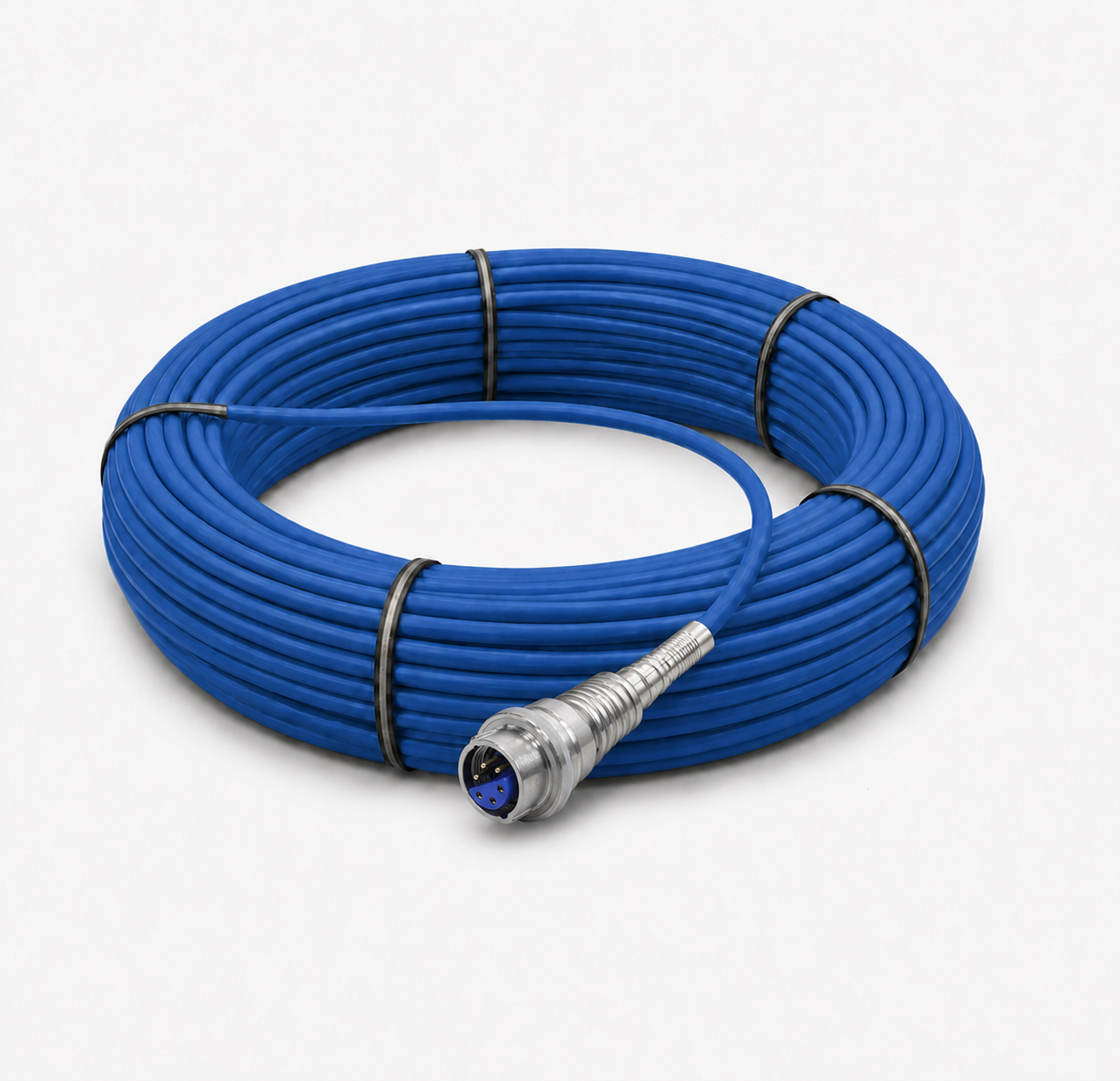 Cable azul de repuesto X-FH4 con conector metálico e inserto azul para cámara Wopson WPS-FH4